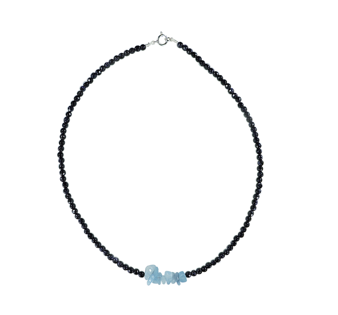 -40% ! Κολιέ Χρυσόλιθος Aquamarine!