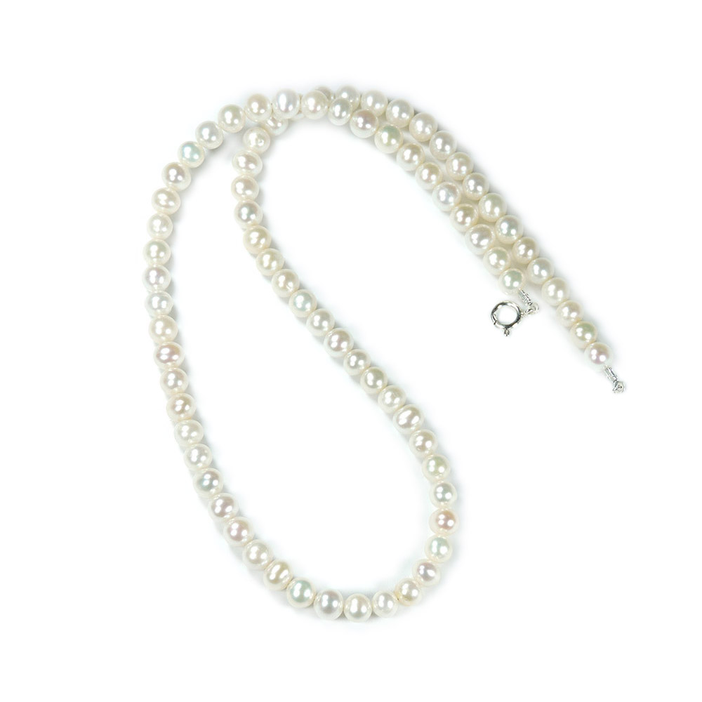 58€ Κολιέ Μαργαριτάρια 6-6.5mm Ασήμι 925